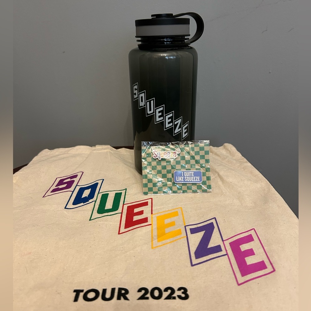Squeeze Tour 2023 VIP Swag - Tote Bag, Water Bottle and Set of 2 Pins